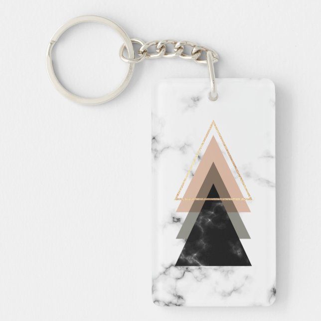 Porte-clefs Conception de marbre en pastel d'impression (Devant)