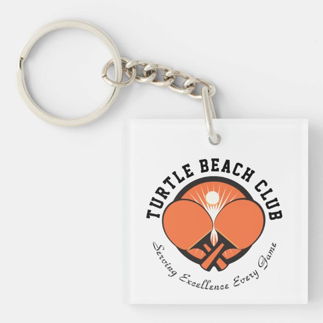 Porte-clefs Conception de monogramme moderne personnalisée en  (Devant)