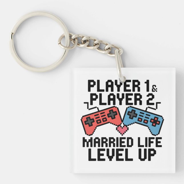 Porte-clefs Conception de niveau supérieur pour couple de joue (Devant)