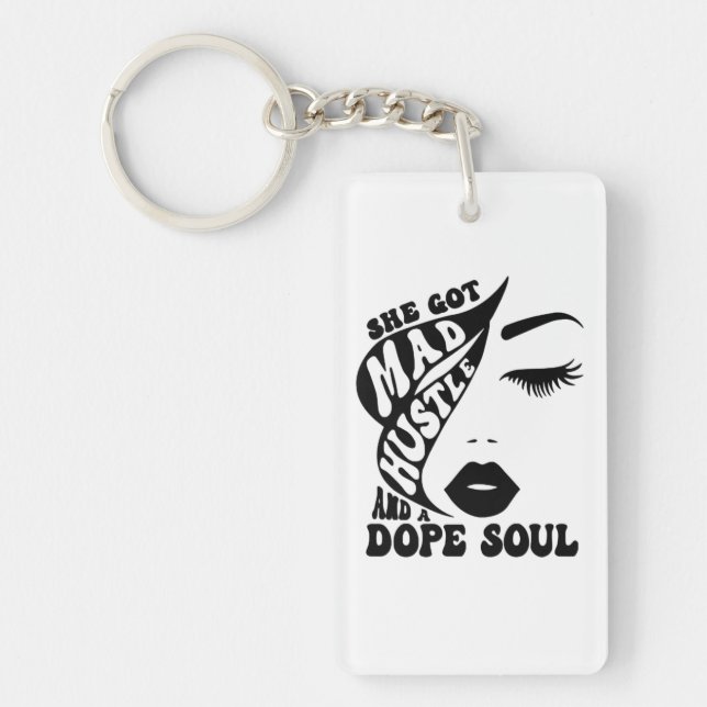 Porte-clefs Conception de Noël Hustle pour autonomiser les fem (Devant)