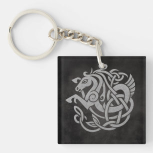 Porte-clefs Conception de nœud de cheval mythique nordique