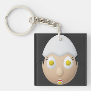 Porte-clefs Conception de personnage d'œuf fantaisiste RG & RA