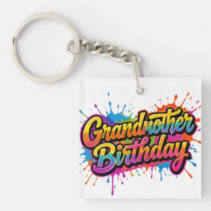 Porte-clefs Conception de projection de peinture colorée pour