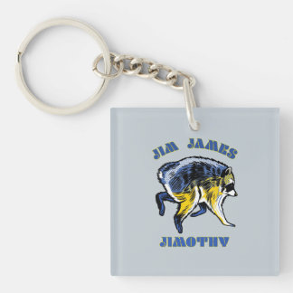 Porte-clefs Conception de Raton Laveur Pop Art Jim James Jimot