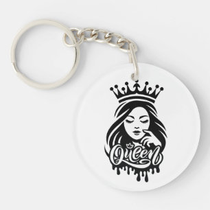 Porte-clefs Conception de Reine – Couronne Royale Élégante