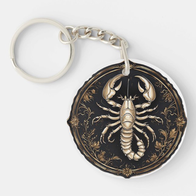 Porte-clefs Conception de scorpion complexe avec des accents o (Devant)