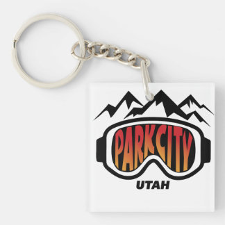 Porte-clefs Conception de ski de Park City Utah sur le porte -