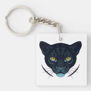 Porte-clefs Conception de style de rue Black Puma