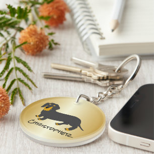 Porte-clefs Conception de teckel personnalisée