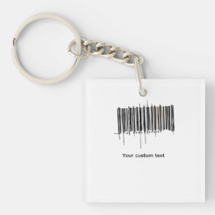 Porte-clefs Conception de texte de code-barres personnalisé