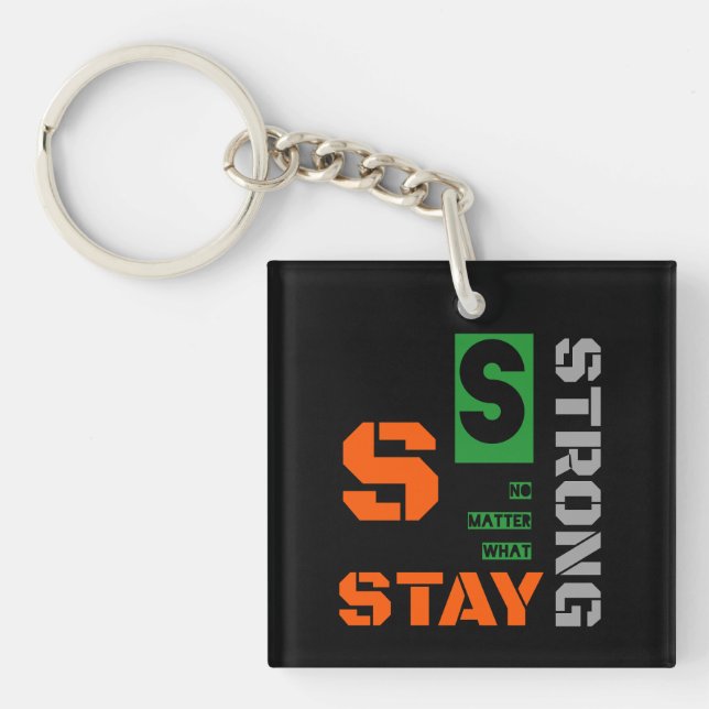 Porte-clefs Conception de texte motivante (Devant)