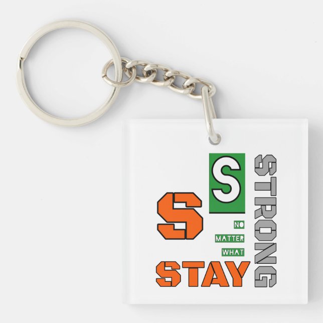 Porte-clefs Conception de texte motivante (Devant)