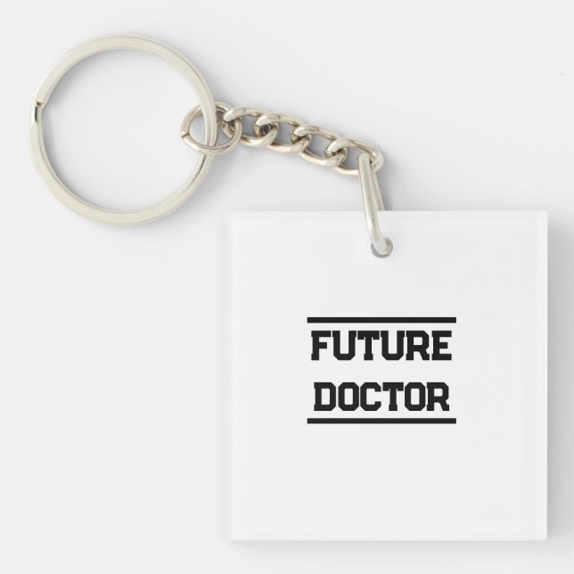 Porte-clefs Conception de titre médical futur texte minimal (Devant)