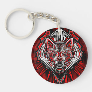 Porte-clefs Conception de totem tribal Haida de loup
