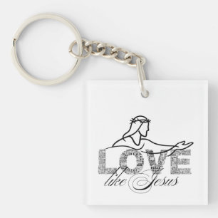 Porte-clefs Conception de typographie chrétienne Aimer comme J
