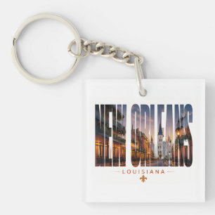 Porte-clefs Conception de voyage à La Nouvelle-Orléans en Loui