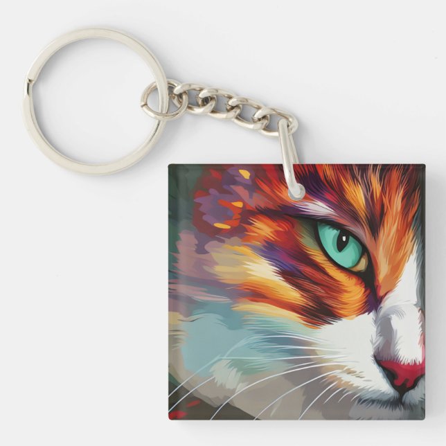 Porte-clefs Conception des yeux de chat (Devant)