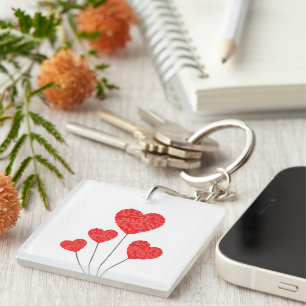 Porte-clefs Conception d'illustration de ballons en forme de c