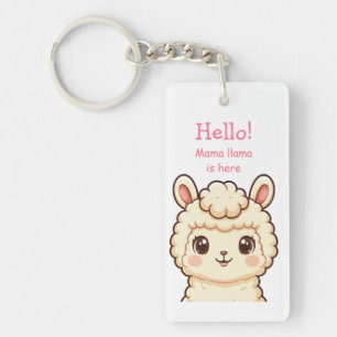 Porte-clefs Conception d'illustration de lama mignon