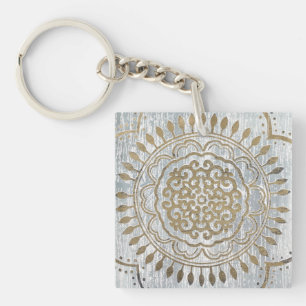 Porte-clefs Conception d'or de mandala