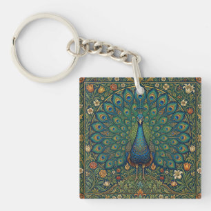 Porte-clefs Conception élégante de paon bohème vintage