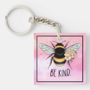 Porte-clefs Conception Florale de Fleur Mignonne Abeille Inspi