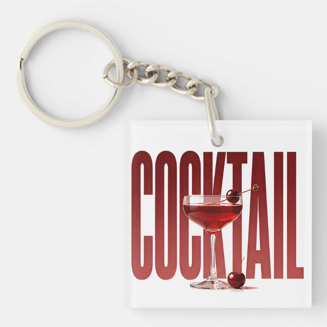 Porte-clefs Conception graphique éditoriale de mixologie de lu (Devant)
