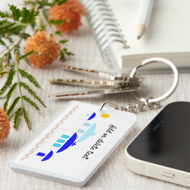 Porte-clefs Conception grecque Ajouter simplement du texte (Devant droit)