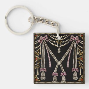 Porte-clefs Conception inspirée de Marie-Antoinette ornée de b