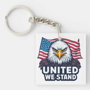 Porte-clefs Conception patriotique USA Unis Nous Tenons
