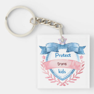 Porte-clefs Conception Protéger les Enfants Trans, Cadeau d'Al