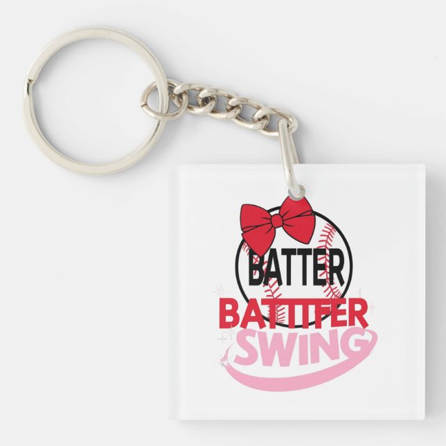 Porte-clefs Conception Sur Le Thème Du Baseball "Batter Batter (Devant)