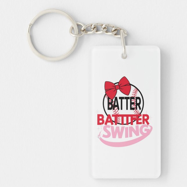 Porte-clefs Conception Sur Le Thème Du Baseball "Batter Batter (Devant)