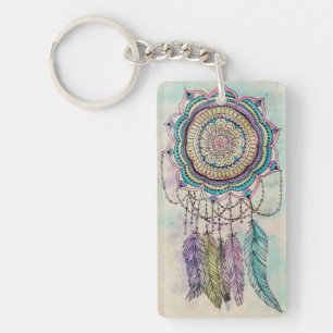 Porte-clefs conception tribale de mandala de dreamcatcher de