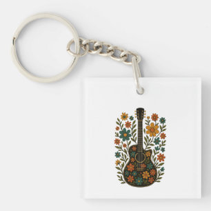 Porte-clefs Conceptions Guitare & Fleurs