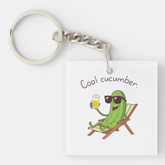 Porte-clefs Concombre Cool (Devant)
