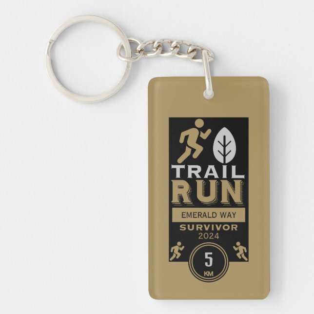 Porte-clefs Concours de course de coureur de piste (Devant)