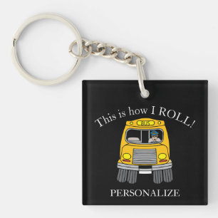 Porte-clefs Conducteur d'autobus scolaire