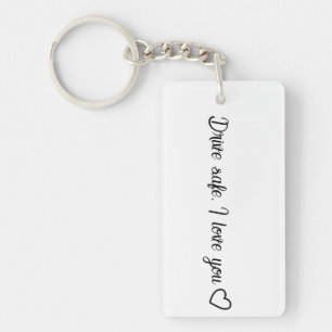Porte-clefs Conduite personnalisée Sécurité Je T'Aime Sentimen