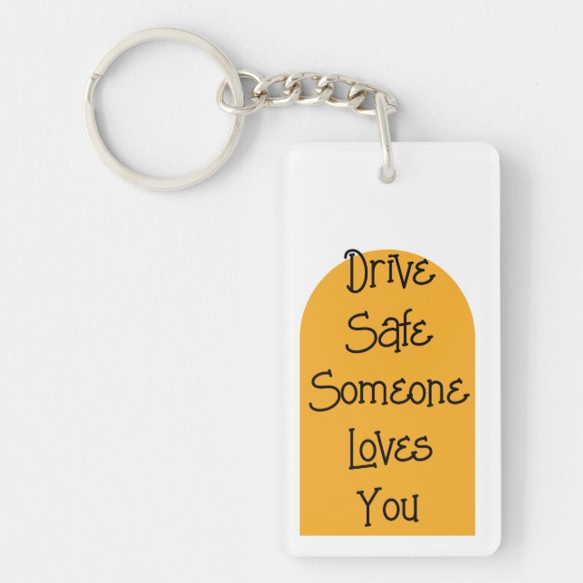 Porte-clefs Conduite unique en sécurité Quelqu'un vous aime, t (Devant)