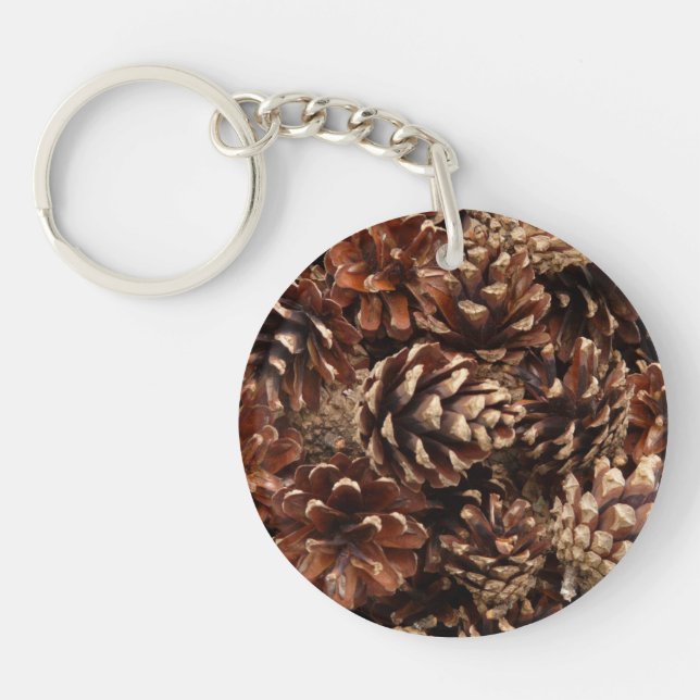 Porte-clefs Cônes de pin et aiguilles de pin (Devant)