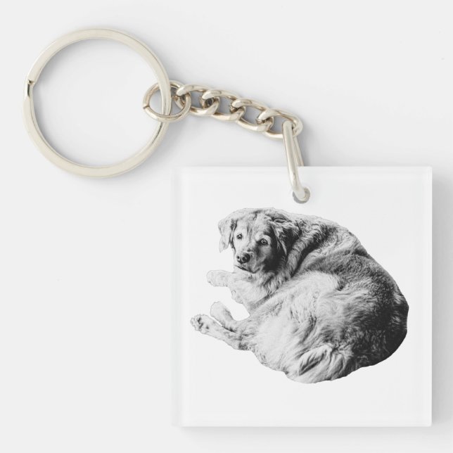 Porte-clefs Confort de poche, chiot roulé (Devant)