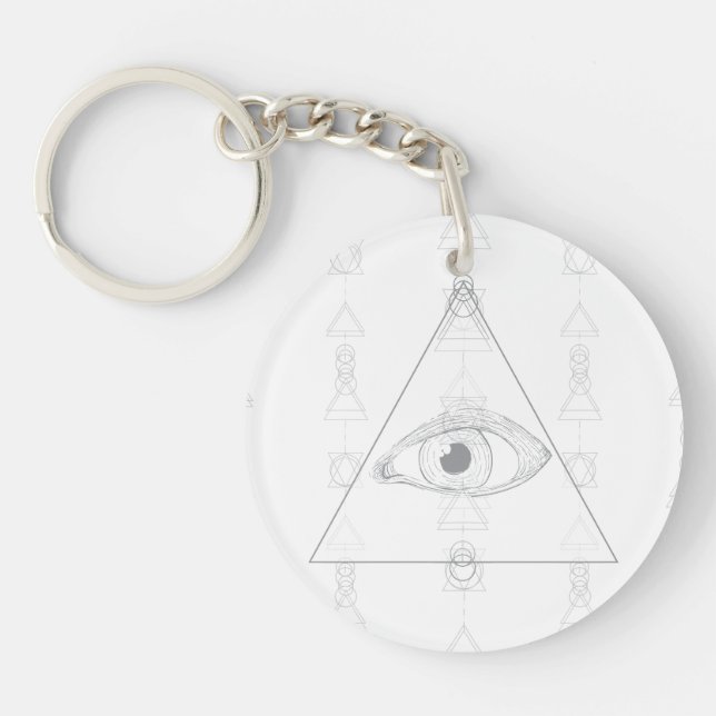 Porte-clefs Connaissance secrète de l'oeil caché Géométrique é (Devant)
