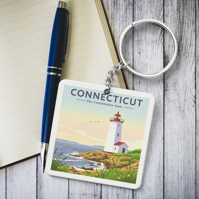 Porte-clefs Connecticut vintage (Créateur téléchargé)
