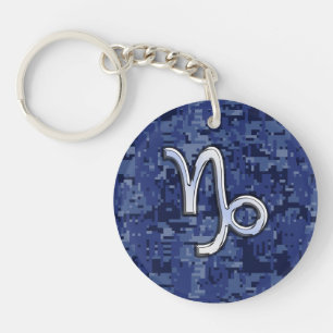 Porte-clefs Connexion Zodiac Capricorne sur Camouflage numériq