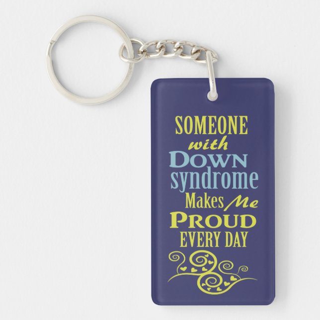 Porte-clefs Conscience de syndrome de Down (Devant)