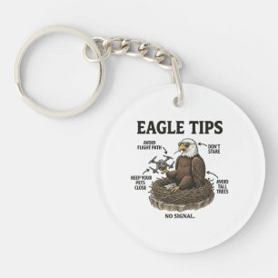 Porte-clefs Conseils drôles d'aigle chauve Humour de survie da