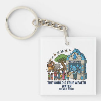 Porte-clefs Conservation de l'eau La véritable richesse du mon