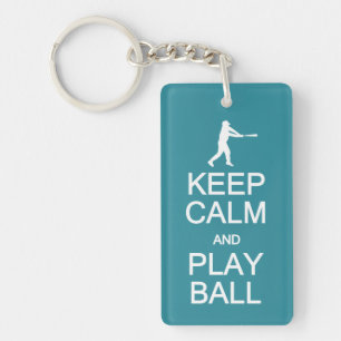 Porte-clefs Conserver le calme et jouer Ball porte - clé perso