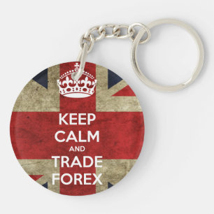 Porte-clefs Conserver le calme et le commerce Forex clé fob